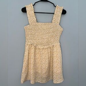 HEYSON Smocked Tank Top Size Medium Floral Print Ruffle Strap Cottagecore